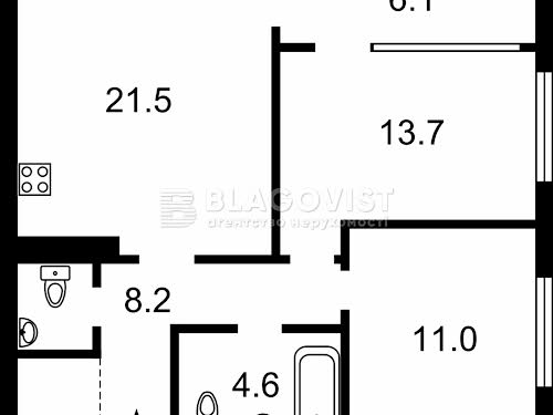 квартира по адресу Днепровская наб., 20а