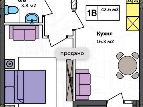 квартира по адресу Одесская ул., 27