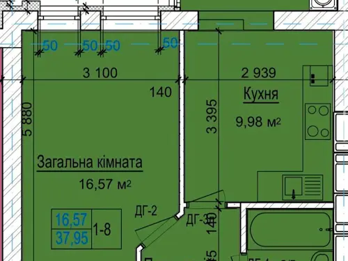 квартира по адресу Героев Небесной Сотни просп., 18/1