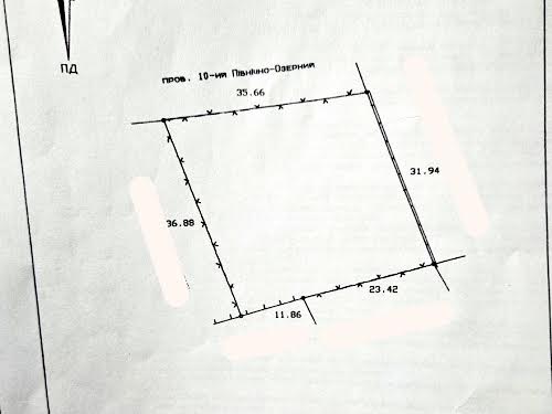 ділянка за адресою Північно- Озерний провулок 10