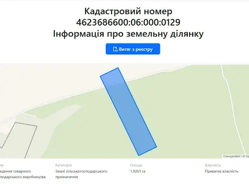 ділянка за адресою с. Солонка, алгоритмічна