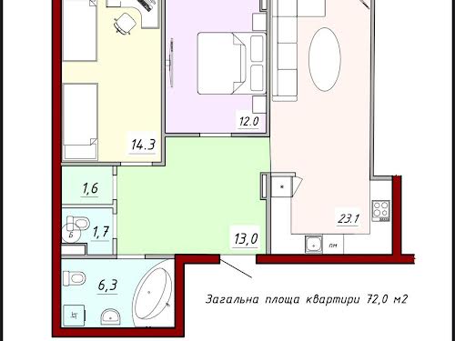 квартира по адресу с. Сокольники, Героїв Крут ул., 2