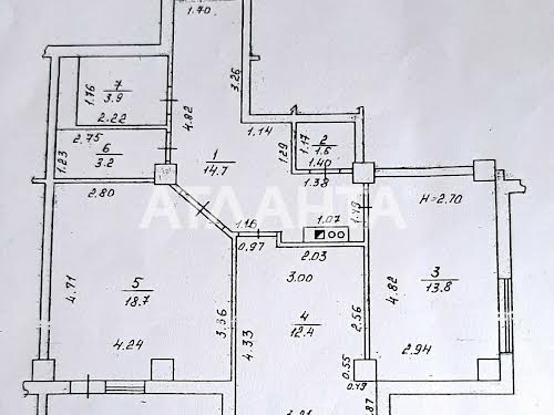 квартира за адресою с. Крижанівка, Бочарова Генерала вул., 44