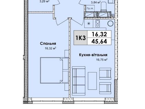 квартира по адресу Бажана Николая просп., 17