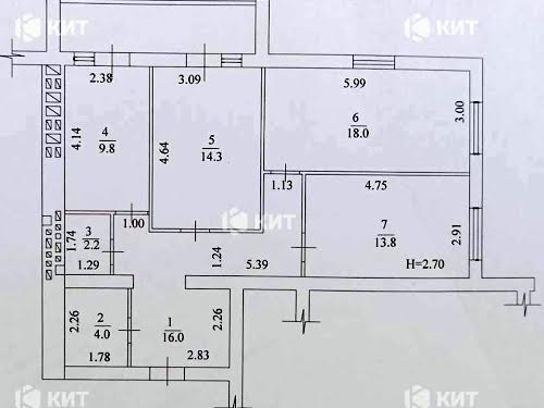 квартира за адресою Харків, Героїв Харкова просп. (Московський), 268 Б