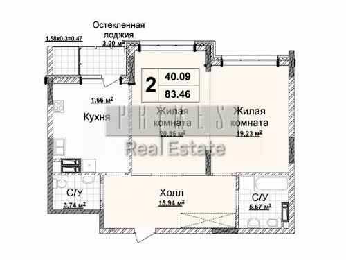 квартира за адресою Андрія Верхогляда вул. (Михайла Драгомирова), 15-А
