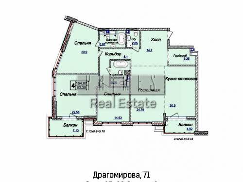 квартира за адресою Андрія Верхогляда вул. (Михайла Драгомирова), 17Б