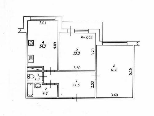 квартира по адресу Святошинская пл., 1
