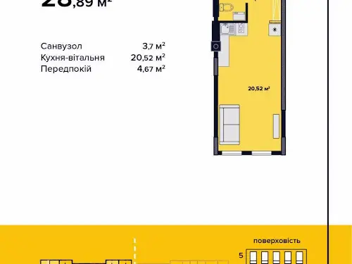 квартира за адресою Поліська вул., 2-Б
