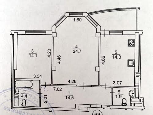 квартира по адресу Краковская ул., 4б