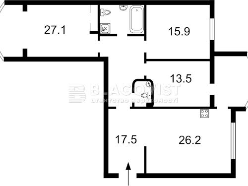 квартира по адресу Владимира Ивасюка просп. (Героев Сталинграда), 8