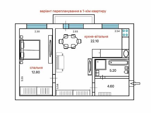 квартира за адресою Олекси Тихого вул. (Виборзька), 80/17