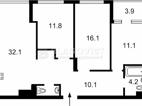 квартира по адресу Сверстюка, 6