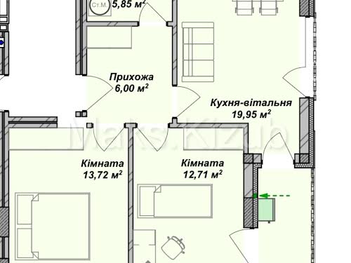 квартира за адресою Миколи Бобяка вул., 1-Б
