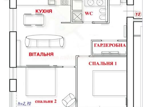 квартира по адресу Ряснянская ул., 6